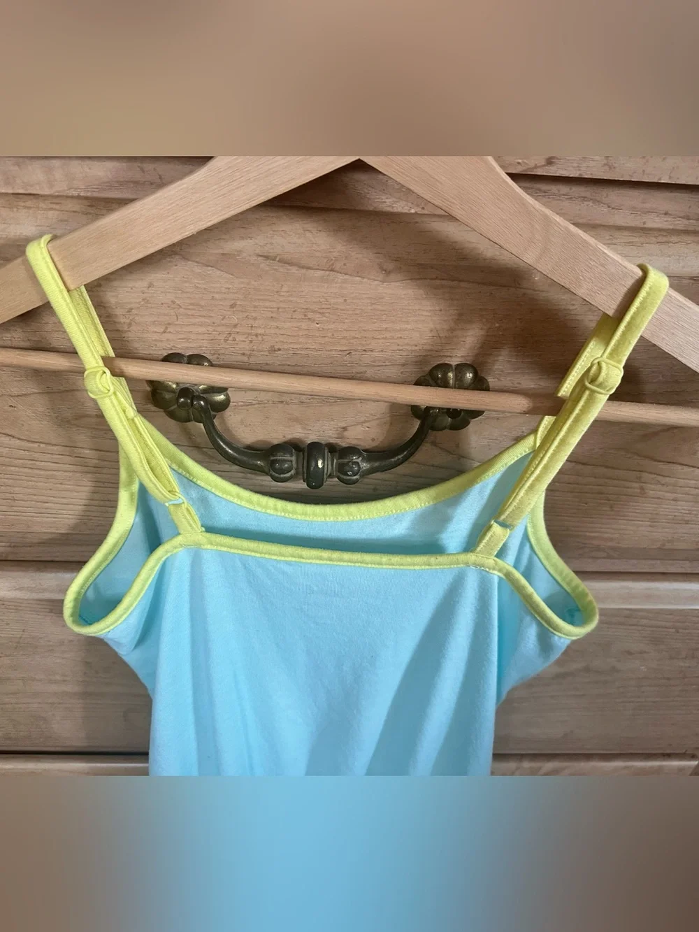 Light Blue Graphic Smiley Romper with Neon Tassled Trim | Size 12